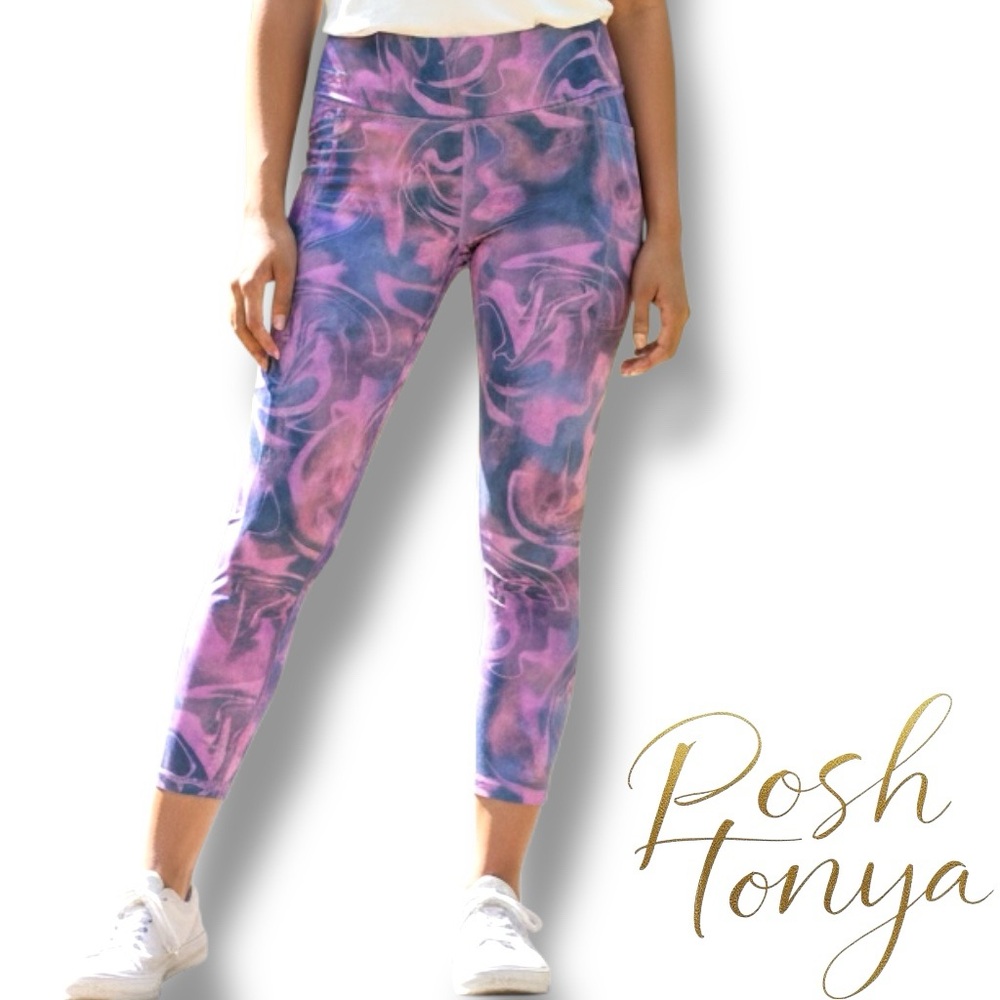 Athleta Girl Stash Your Treasures Leggings Printed Activewear Size L